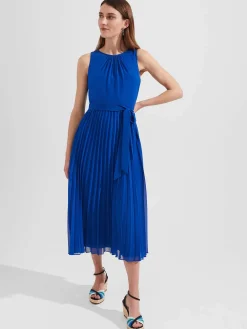Womem Hobbs Dresses|Blythe Pleated Midi Dress