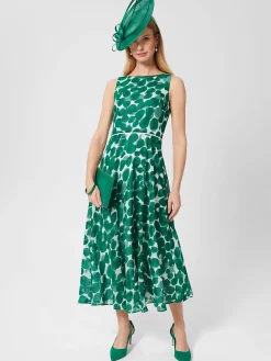 Womem Hobbs Dresses|Carly Spot Midi Dress