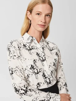 Womem Hobbs Workwear|Eva Silk Printed Shirt