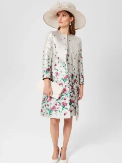 Womem Hobbs Coats & Jackets|Gwen Floral Jacquard Coat