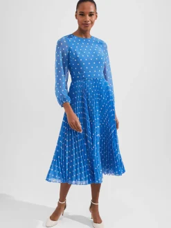 Womem Hobbs Dresses|Selena Spot Fit And Flare Dress