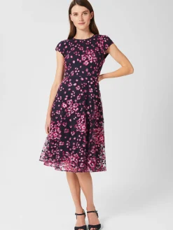 Womem Hobbs Dresses|Tia Floral Embroidered Dress
